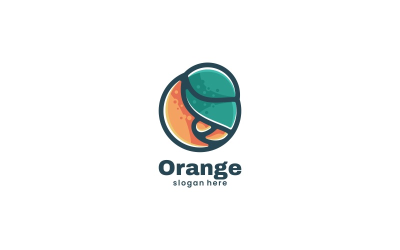 Diseño de logotipo de mascota naranja