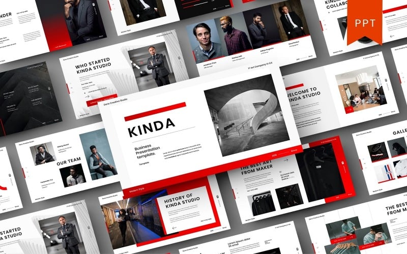 Kinda – Шаблон бизнес-презентации PowerPoint