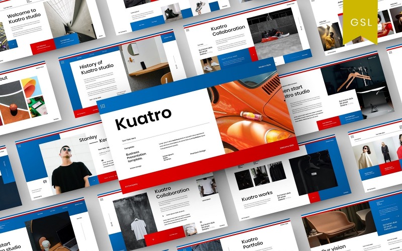 Kuatro - Modèle de diapositives Google pour les entreprises