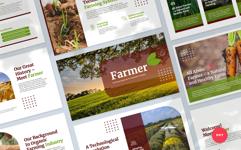 Landwirtschaft und Landwirtschaft Präsentation Powerpoint-Vorlage