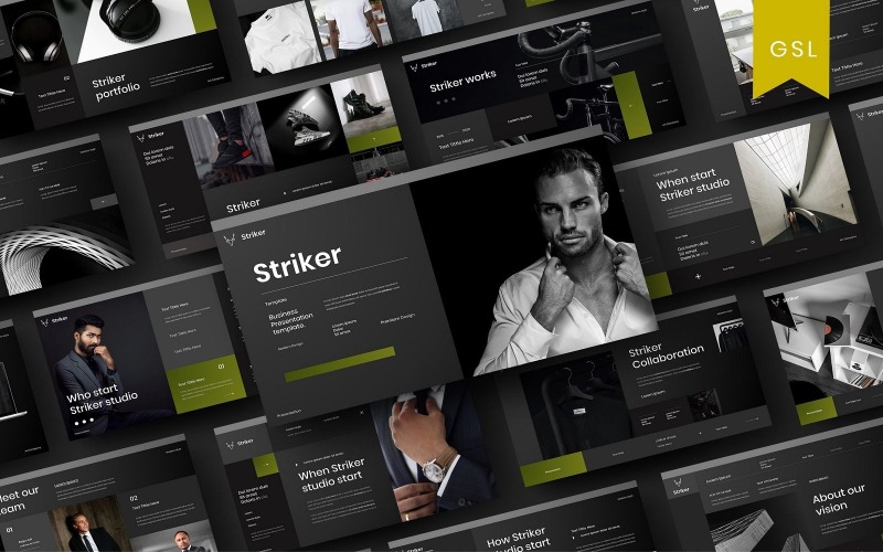 Striker - Plantilla de diapositiva de Google de negocios