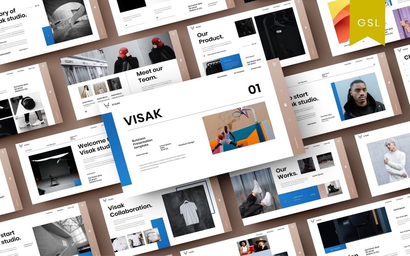 Visak - бизнес-шаблон слайдов Google