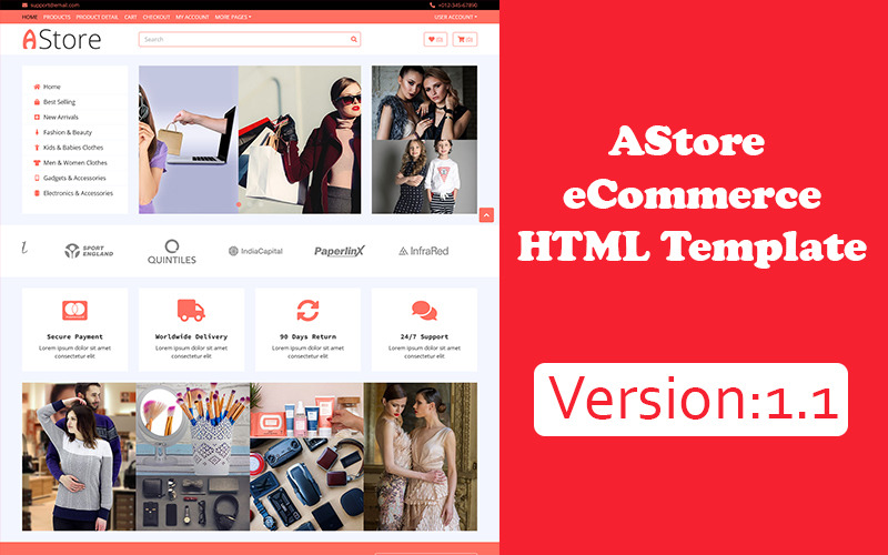 AStore – багатоцільовий HTML-шаблон електронної комерції