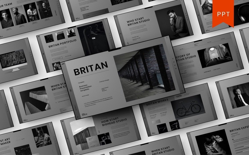 Britan - Plantilla de PowerPoint de negocios