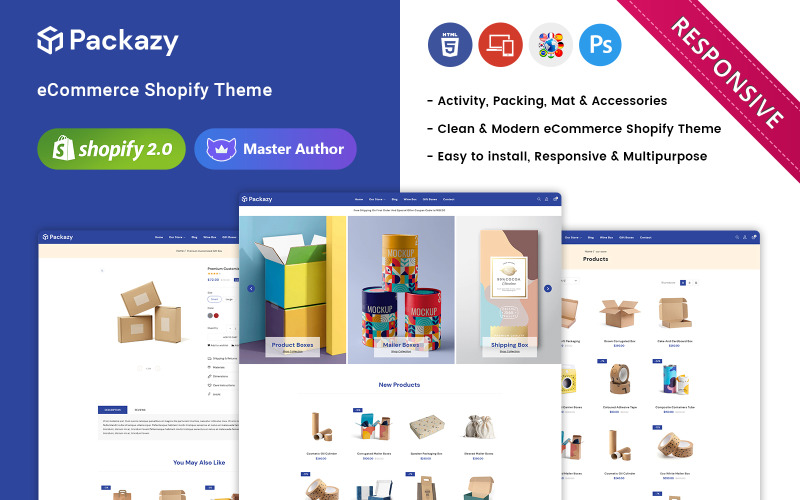 Packazy — responsywny motyw Shopify