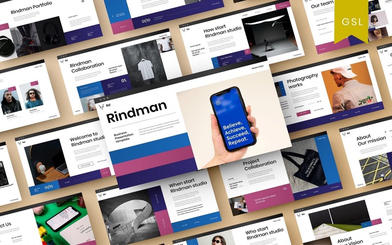 Rindman - İş Google Slayt Şablonu