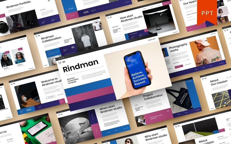 Rindman – Modèle d'entreprise PowerPoint