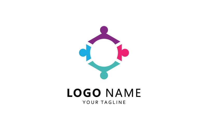Úspěch Lidé Logo Vektor Symbol V15