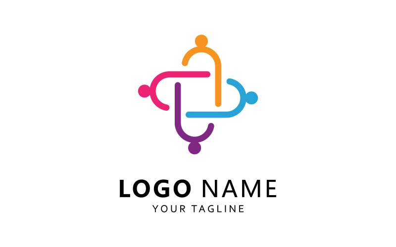 Úspěch Lidé Logo Vektor Symbol V22