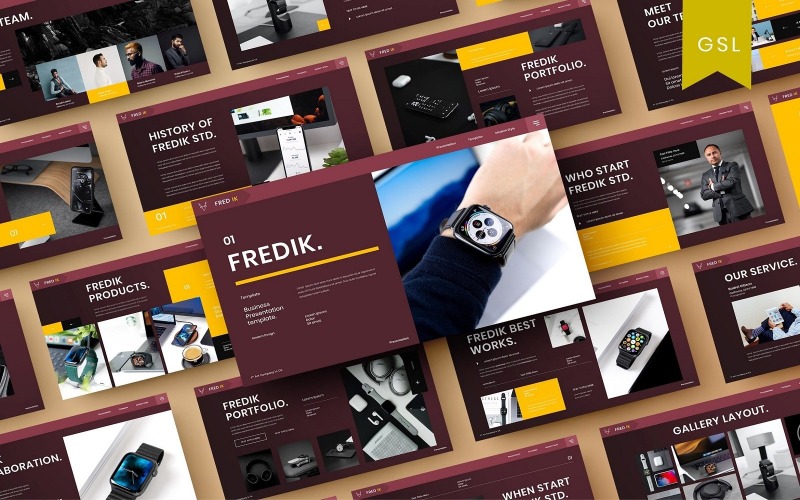 Fredik - Modèle de diapositives Google pour les entreprises