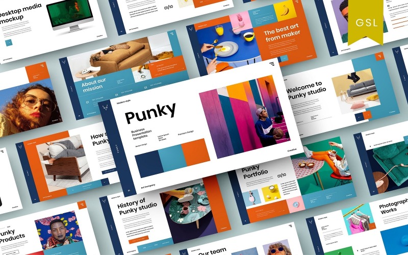 Punky - Plantilla de diapositiva de Google de negocios