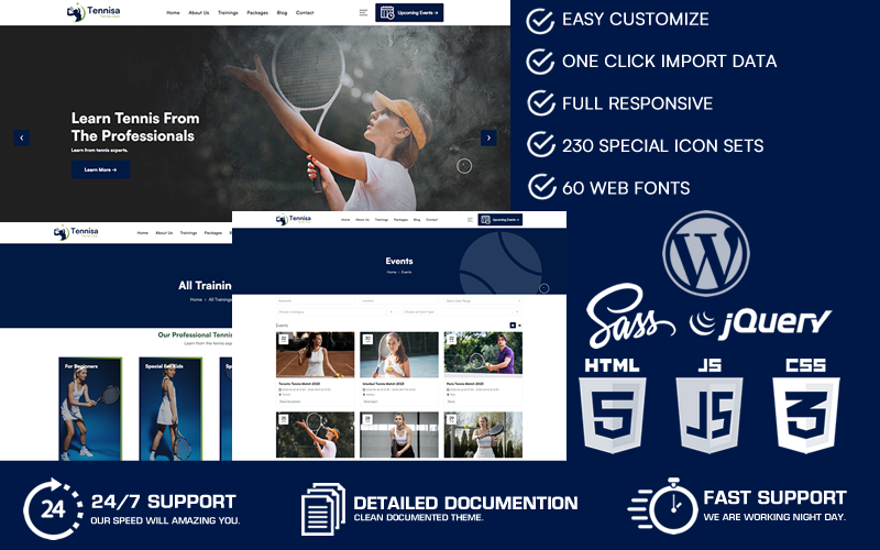 Tennissa - Tennisklubb WordPress-tema