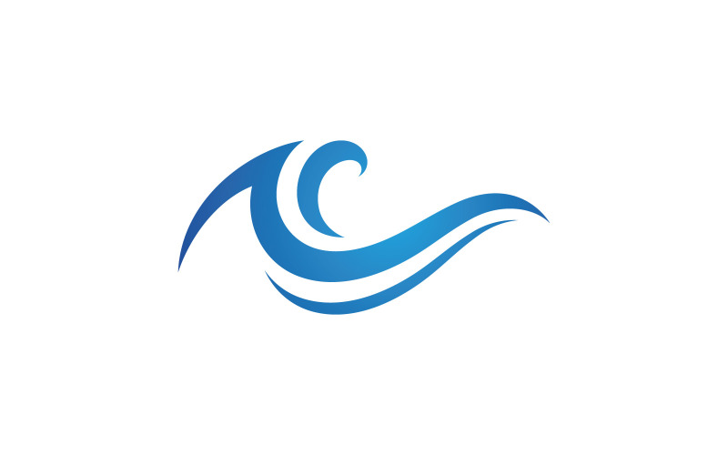 Vodní vlna Logo Vektor Symbol V1