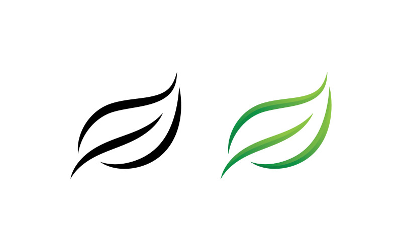 Green Leaf Nature Vector Logo Design Mall V1