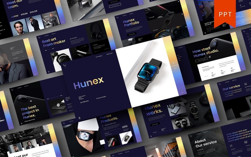 Hunex – Üzleti PowerPoint sablon