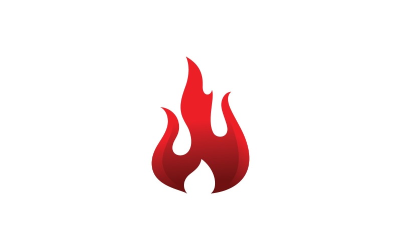 Modèle de conception de logo vectoriel de flamme de feu V1