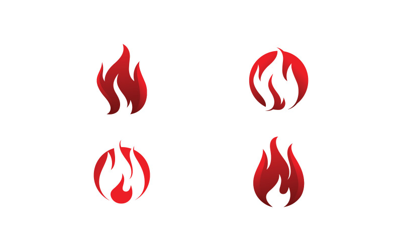 Modello di progettazione di logo di vettore di fiamma di fuoco V11