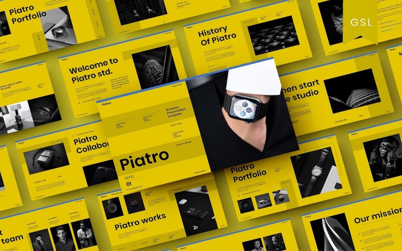 Piatro - İş Google Slayt Şablonu
