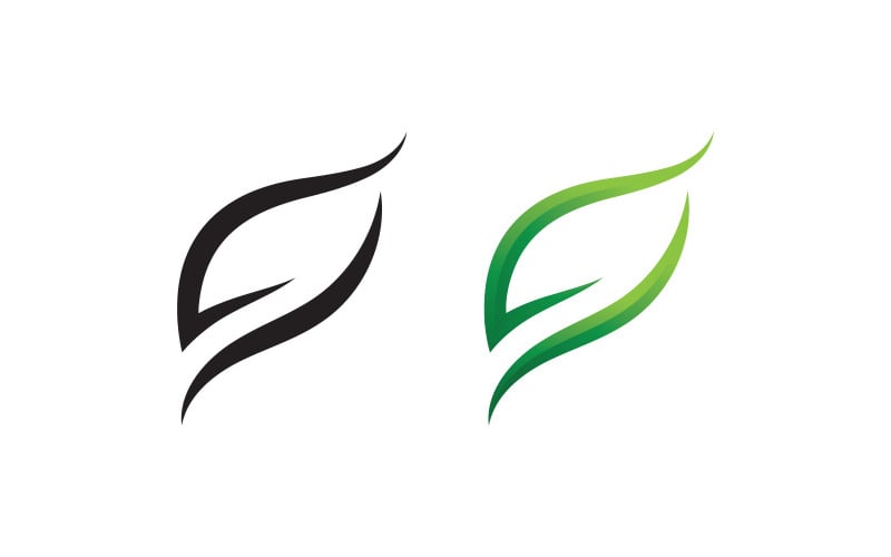 Plantilla de diseño de logotipo vectorial de naturaleza de hoja verde V3