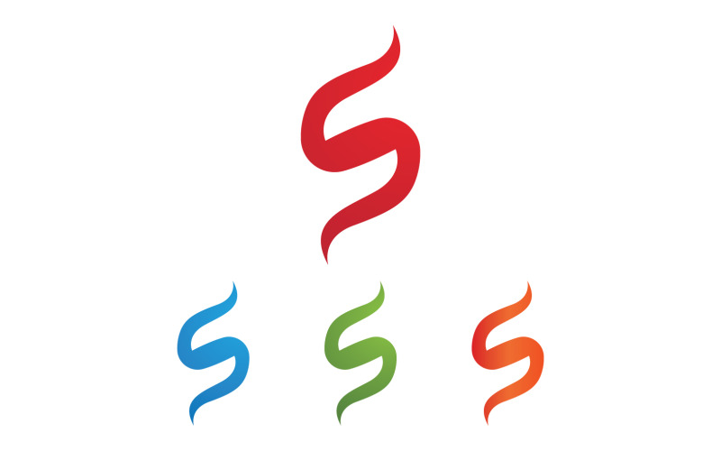 S harfi İlk Logo Vektör İş Vektör V1