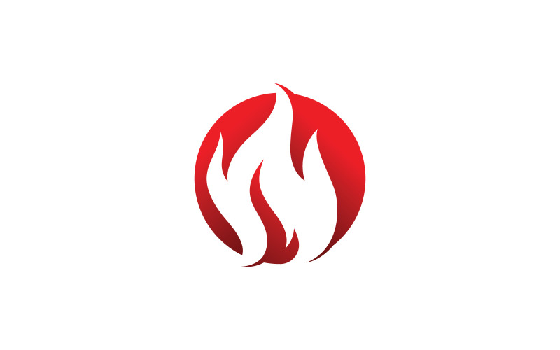 Шаблон векторного логотипа огня пламени V7