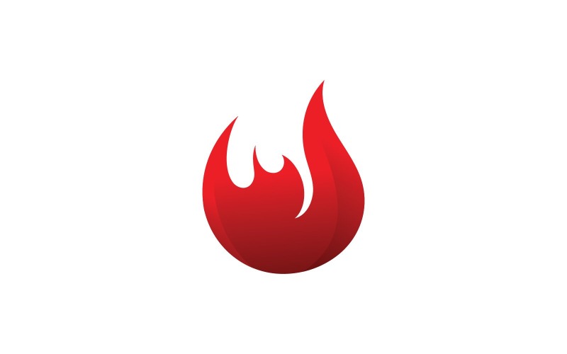 Вогонь полум'я векторний логотип дизайн шаблон V2