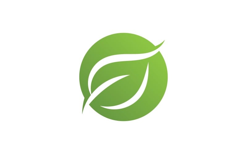 Groen blad natuur Vector Logo ontwerpsjabloon V13