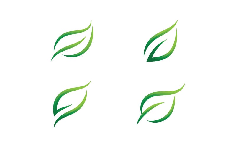 Groen blad natuur Vector Logo ontwerpsjabloon V7