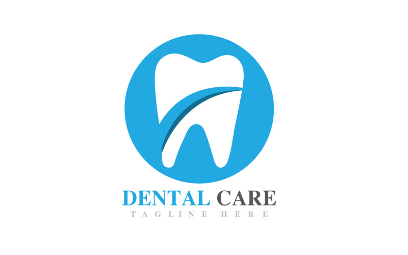 Logotipo de cuidado dental Icono de símbolo de vector de salud V25