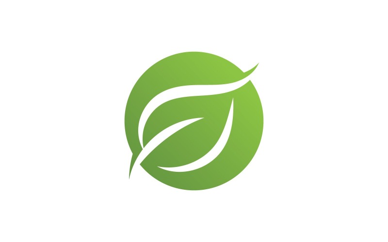 Modello di progettazione di logo di vettore della natura della foglia verde V13