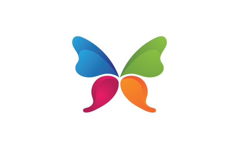 Beauty Butterfly Vector Logo Design V14 - TemplateMonster