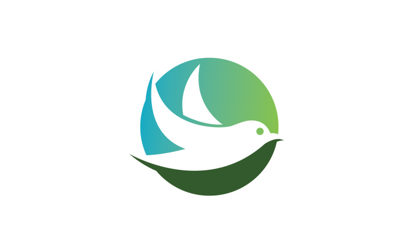 Logo de mouche d'oiseau et vecteur de symbole V2