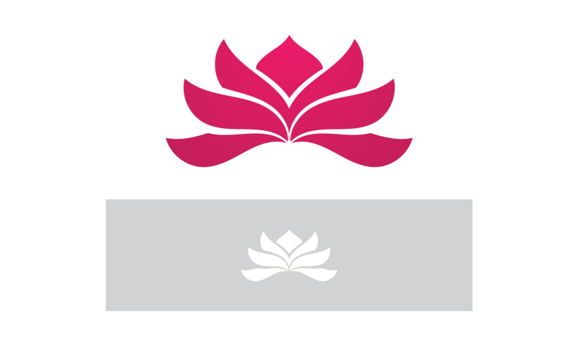 Logo e simbolo del fiore di loto di vettore V19