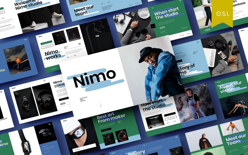 Nimo - Modèle de diapositives Google pour les entreprises