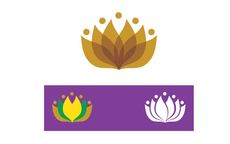 Vector Lotus Flower Logo And symbol V2