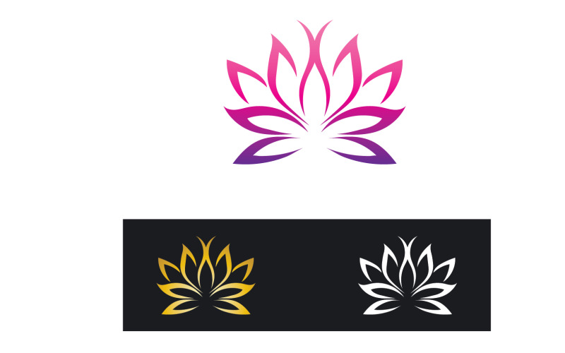 Vector Lotus Flower Logotyp och symbol V4