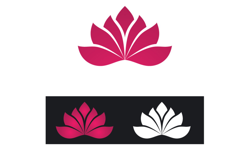 Vector lotusbloem logo en symbool V1