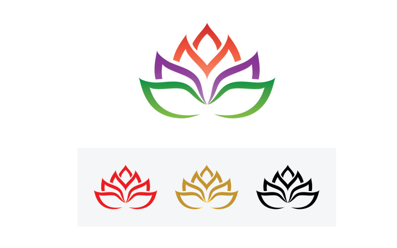 Vektorové logo lotosového květu a symbol V15