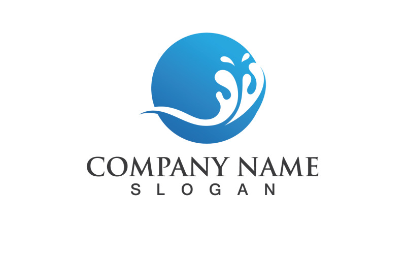 飞溅水新鲜标志和符号矢量 V33