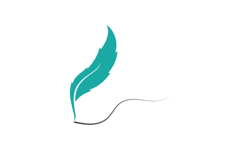 Penna piuma Scrivi segno Logo Vector V22