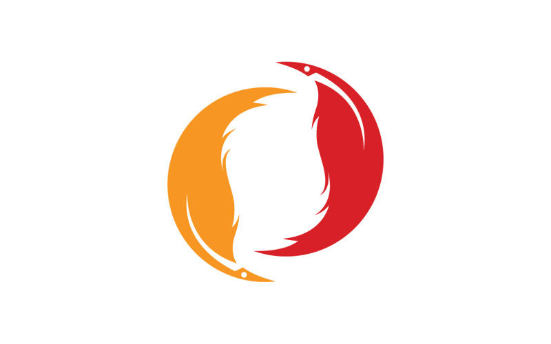 Penna piuma Scrivi segno Logo Vector V8
