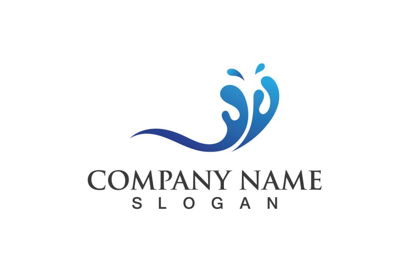 Splash Eau Fraîche Logo Et Symbole Vecteur V6