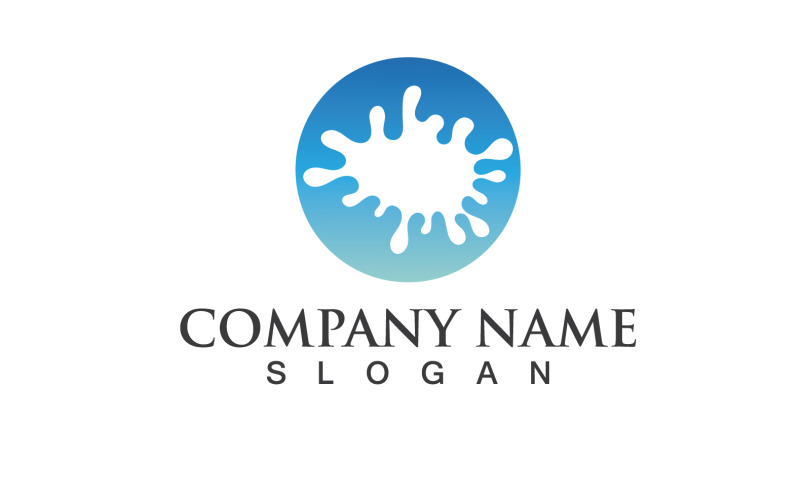 Splash Water Fresh Logo E Símbolo Vector V36