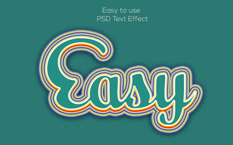 Snadné | 3D Easy Psd Textový efekt