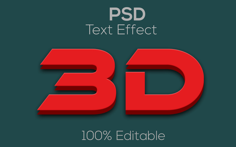 3D | Effet de texte Psd modifiable 3D moderne