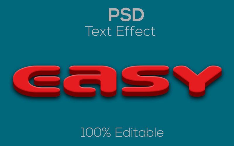 Fácil | Efeito de texto editável em 3D moderno
