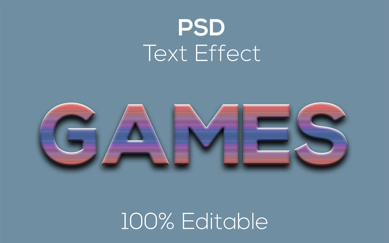 giochi | Modello di effetto testo Psd giochi moderni