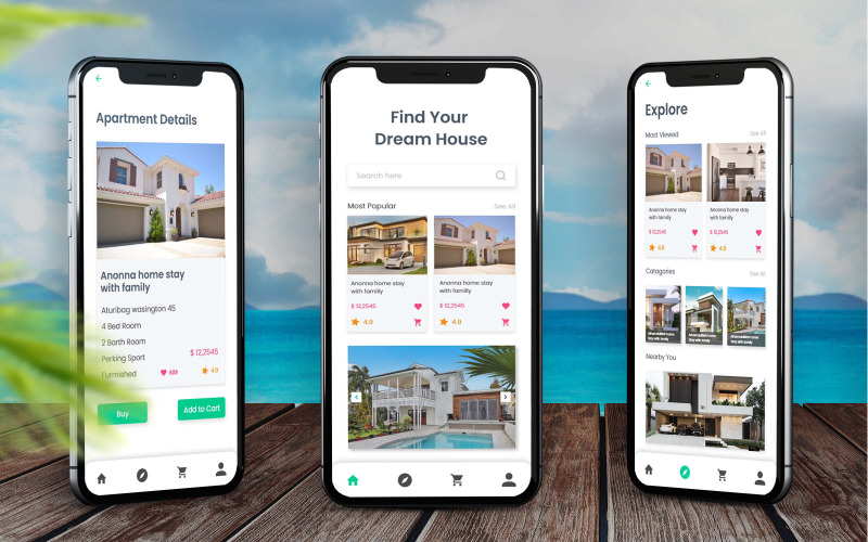 Hemhantering Mobile Apps UI Design
