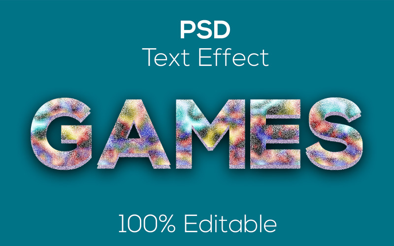 Hry | Editovatelné 3D hry Psd Textový efekt