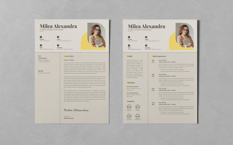 Klasik Özgeçmiş/CV PSD Şablonları